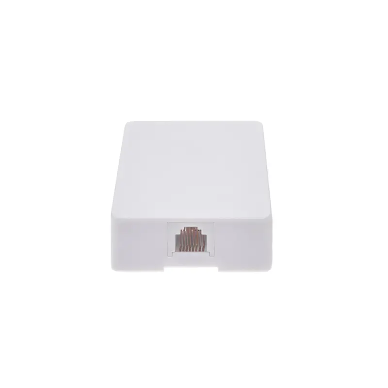 Rj45 Modular 8P8c Single Port Surface Mount Jack White 1