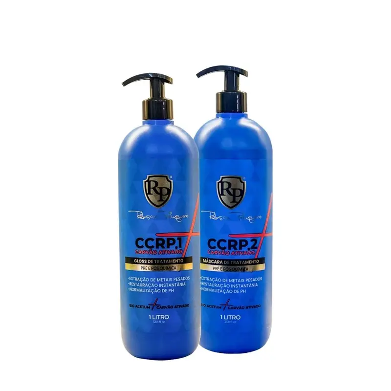 Robson Peluquero Ccrp Activated Charcoal Treatment Kit 2X 1L / 3X 33.8 Fl Oz 1
