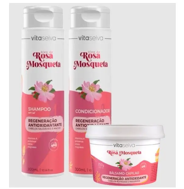 Rosa Mosqueta Rosehip Renerative Moisturizing Treatment Kit 3 Itens - Vita Seiva 1