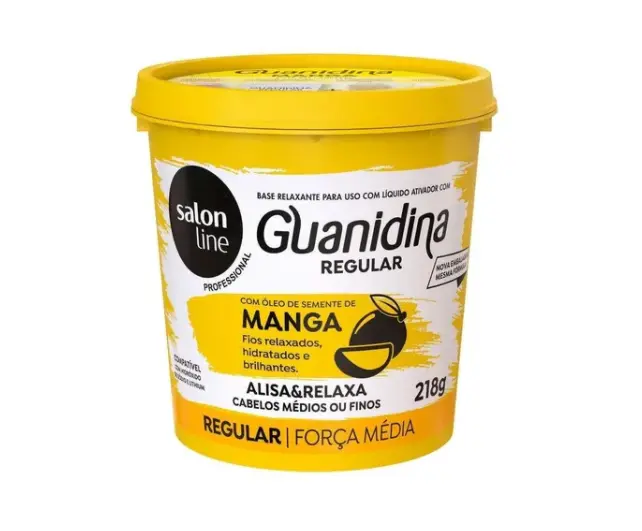 Salon Line Guanidina Mango Seed Oil Hair Smooth Relaxes Hydrating System 218G 1