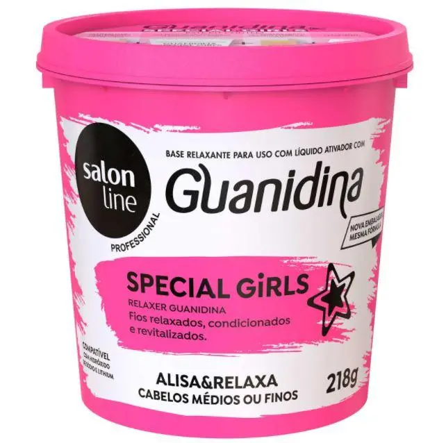 Salon Line Guanidine Special Girls Medium & Thin Hair Relaxing Cream 218G 1
