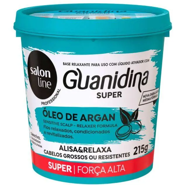 Salon Line Guanidine Thick Hair Super Strenght Relaxing Smoothing Activator Cream 215G 1