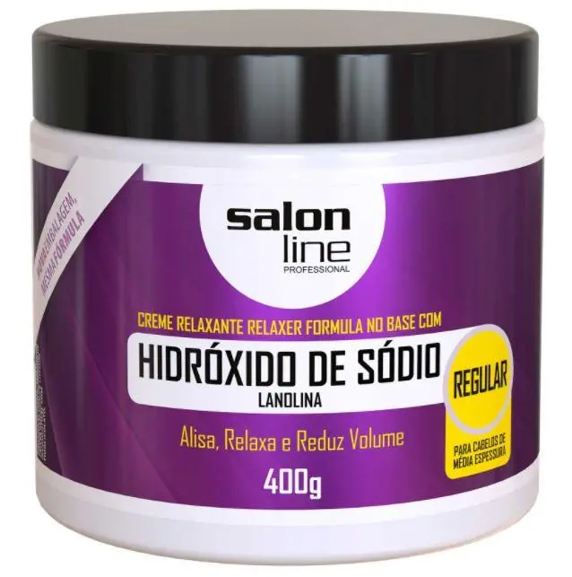 Salon Line Lanolin Sodium Hydroxide Regular Straightening Relaxing Cream 400G 1