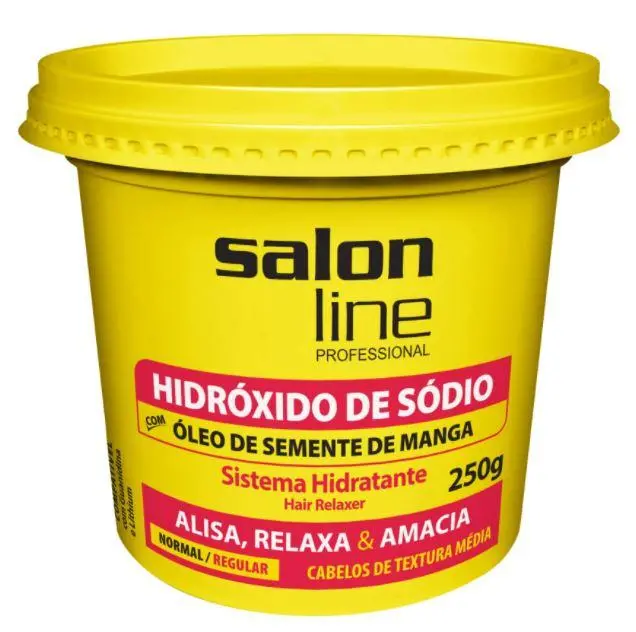 Salon Line Regular Sodium Hydroxide Normal Hair Relaxer Transition Cream 250G 1