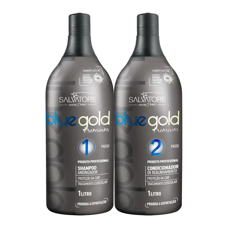 Salvatore Blue Gold Premium Progressive Brush Kit 2X 1L / 2X 33.8 Fl Oz 1
