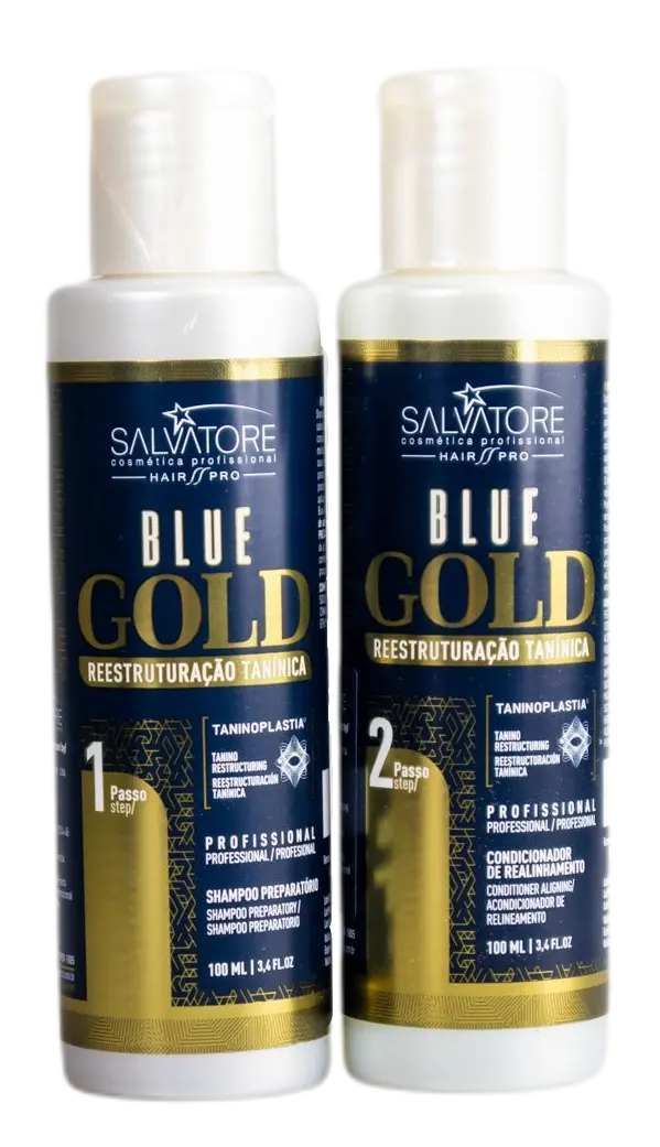 Salvatore New Edition Blue Gold System Tanino Hair Restructuring Kit 2X100ml 1