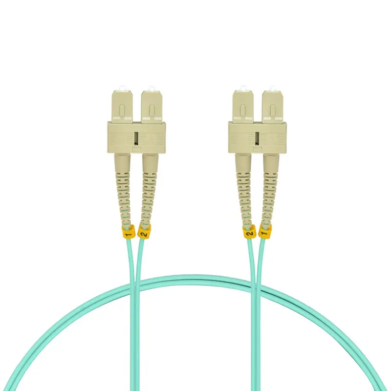 Sc/Upc-Sc/Upc 10Gb 50/125 Om3 Multimode Duplex Fiber Optic Cable Aqua 2