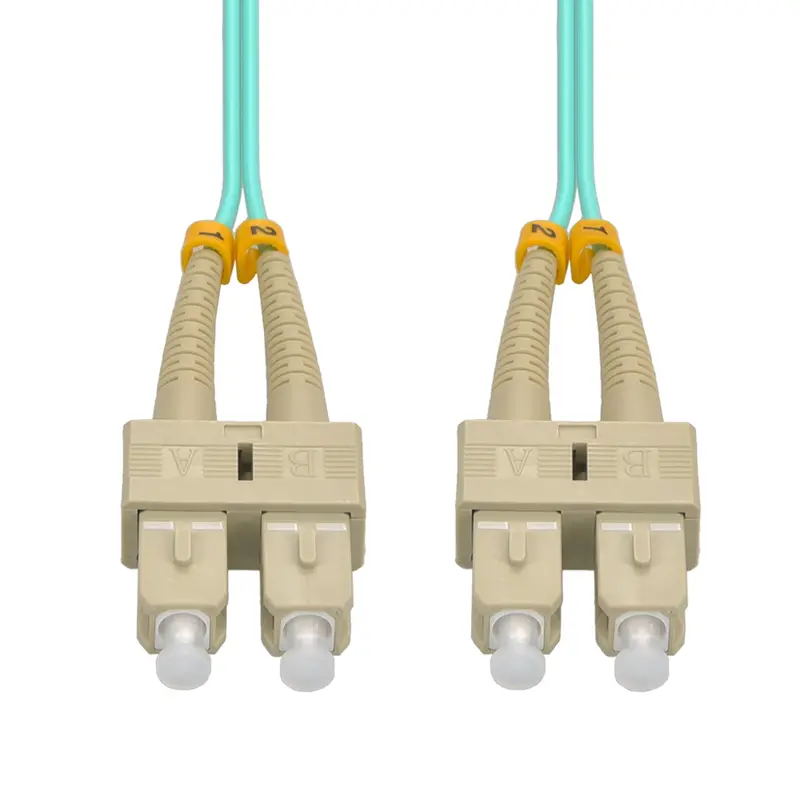 Sc/Upc-Sc/Upc 10Gb 50/125 Om3 Multimode Duplex Fiber Optic Cable Aqua 3