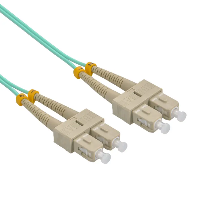 Sc/Upc Sc/Upc 10Gb 50/125 Om4 Multimode Duplex Fiber Optic Cable Aqua 1