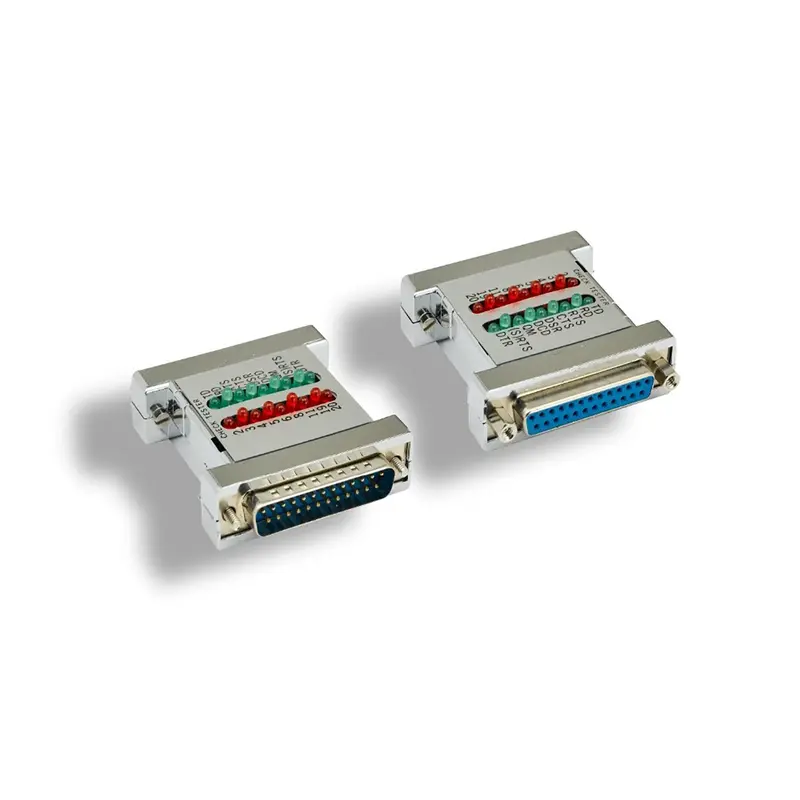 Serial Check Tester With Led Indicator Db25m To Db25f 1