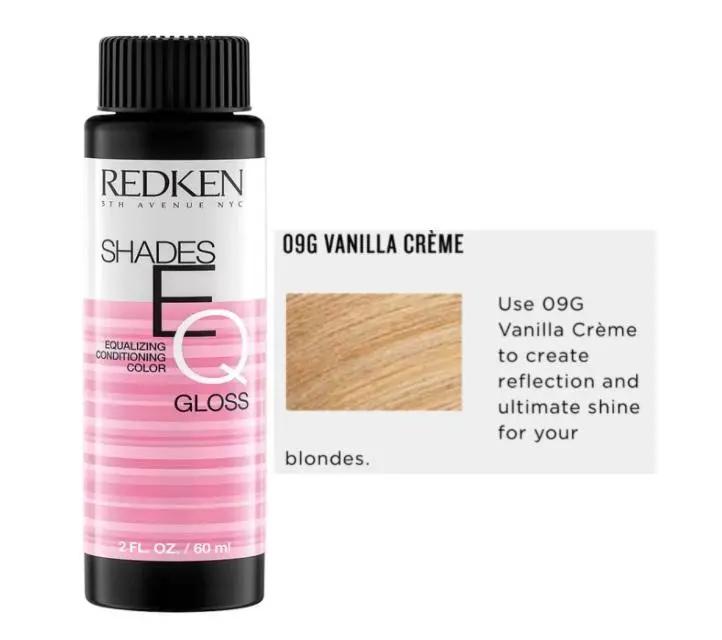 Shades Eq 09G Vanilla Cream Conditioning Color Tinting Hair Gloss 60Ml - Redken 1