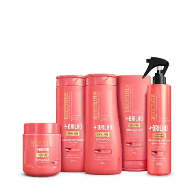 + Shine Hair Nourishing Moisture Softness Treatment Kit 5 Itens - Bio Extratus 1