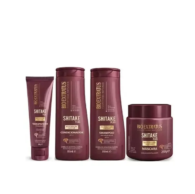Shitake Plus Hair Revitalizing Nourishing Reconstruction Kit 4 Itens - Bio Extratus 1