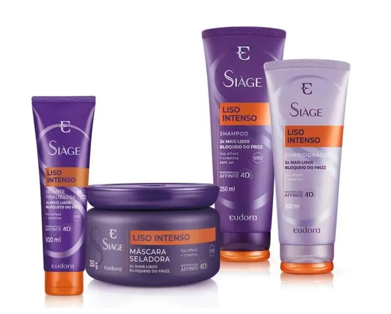 Siàge Intense Smooth Sealing Anti Frizz Creatine 4D Treatment 4 Itens - Eudora 1