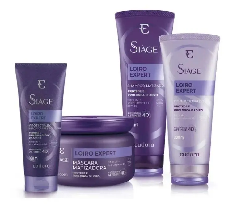 Siàge Loiro Expert Blond Protectplex Color Extend 4D Treatment 4 Itens - Eudora 1