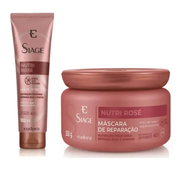 Siàge Nutri Rosé Red Seaweed Rose Elixir Nourishing Repair Kit 2 Itens - Eudora 1