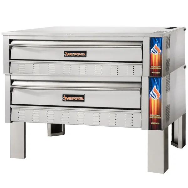 Sierra Range Natural Gas 72" Double Pizza Deck Oven  Srpo-72G-2 1