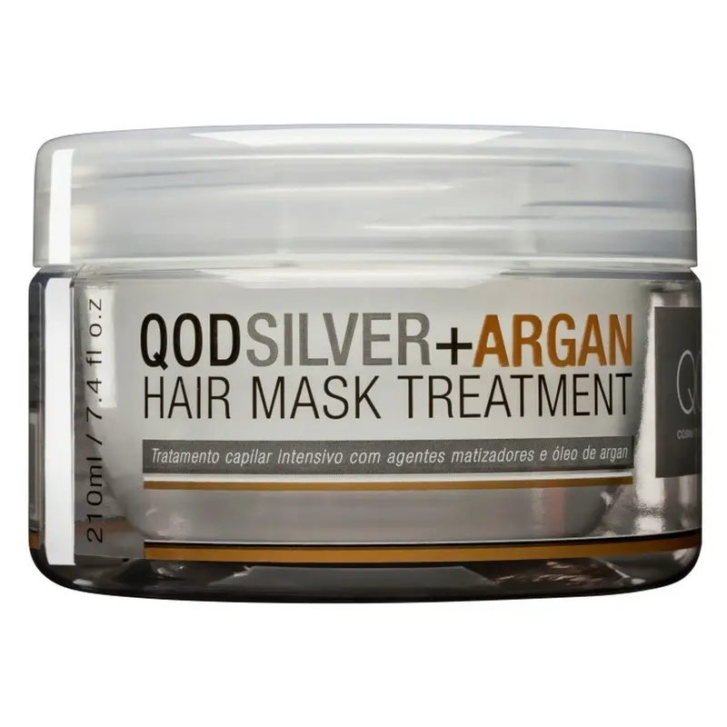 Silver + Argan Grey Blond Bleached Hair Neutralizing Treatment Mask 210G - Qod 1
