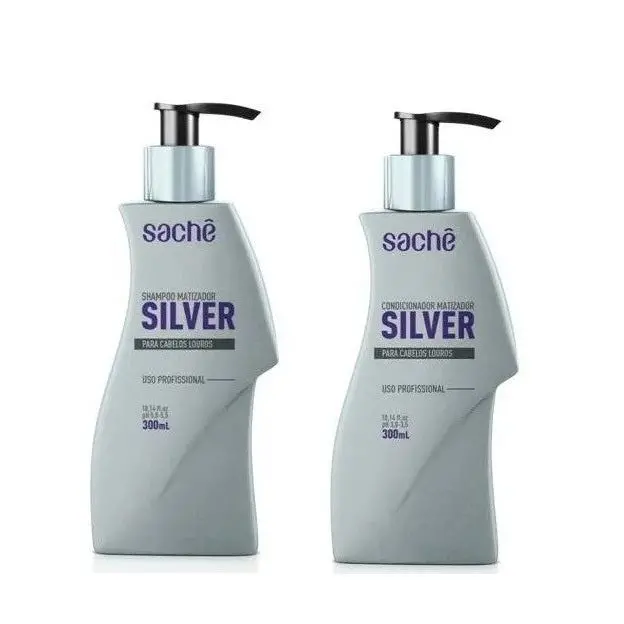 Silver Blond Hair Tinting Color Maintenance Treatment Hair Kit 2X300ml - Sachê 1