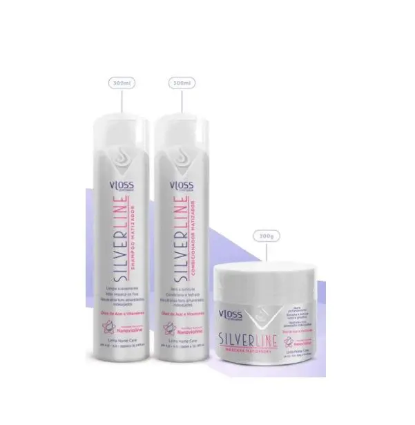 Silver Line Color Maintenance Blond Hair Shine Tinting Kit 3X300ml - Vloss 1