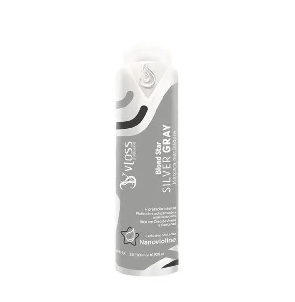 Silver Toner Gray Effect Hair Color Maintenance Treatment 500Ml - Vloss 1