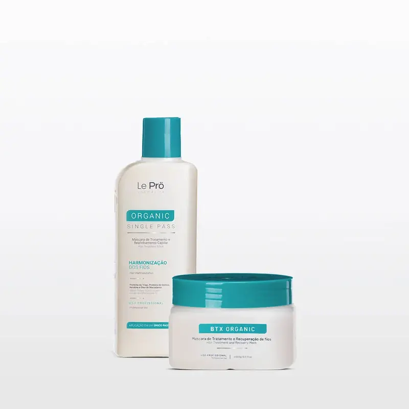 Single Pass Progressive Brush + Organic Deep Hair Mask Kit 2X300 Le Pro 1