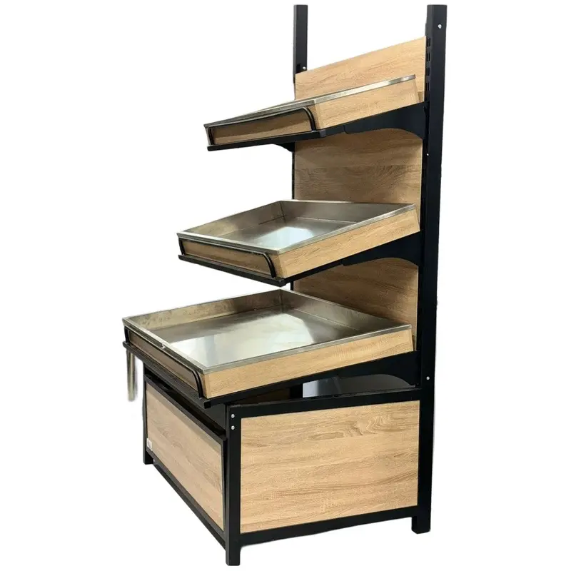 Single Side Vegetable And Fruit Rack (Stainless Steel Tray) Used For02048 1