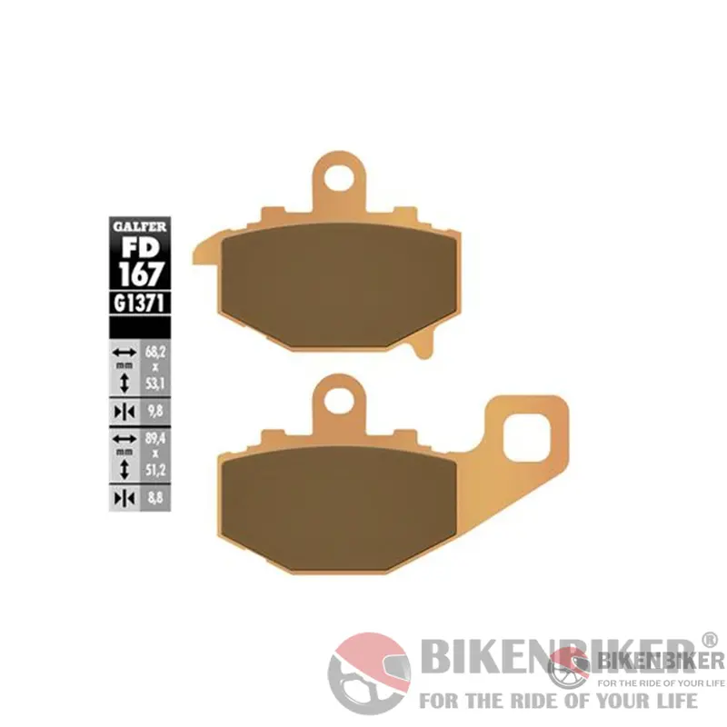 Sintered Street Rear Brake Pads-Fd167g1371-Galfer 1