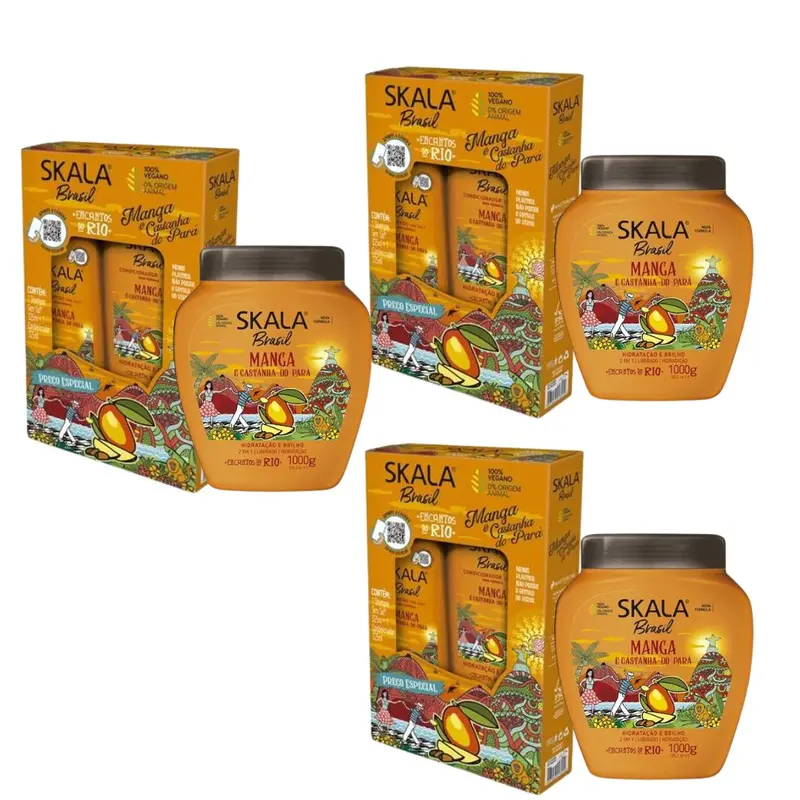 Skala Home Care Mango Hair Treatment Shampoo Conditioner Cream Care Set 1