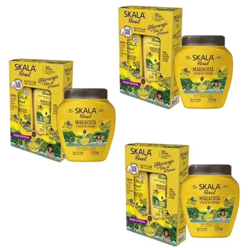 Skala Home Care Passionfruit Hair Treatment Shampoo Conditioner Cream Set 1