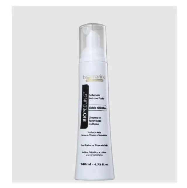 Skin Care Beauty Biomarine Biopeeling Glycolic Acid Facial Cleaning Mousse 140Ml 1