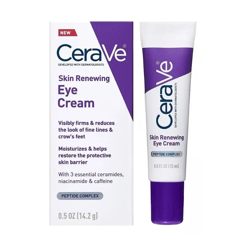 Skin Renewing Anti-Wrinkle Eye Cream Caffeine Peptides 15Ml Cerave 1