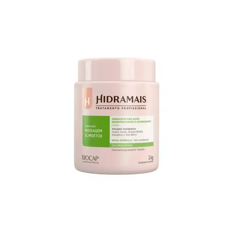 Slim Detox Massage Shaping Body Cream Ginkgo Biloba Skin Care 1Kg Hidramais 1