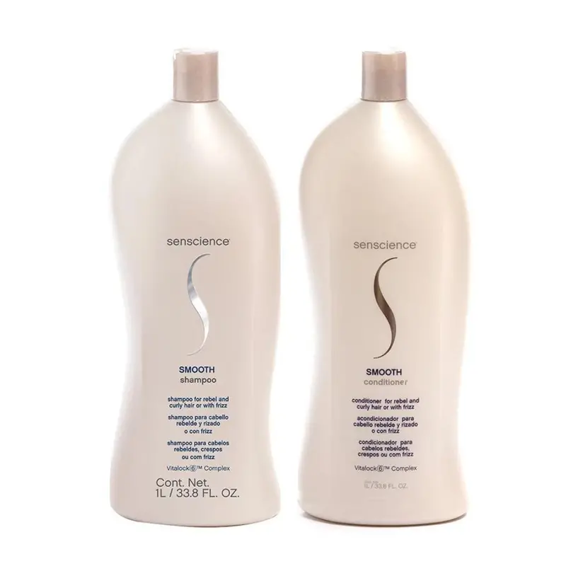 Smooth Anti Frizz Disciplining Hair Treatment Shampoo + Conditioner Kit 2X 1L 1