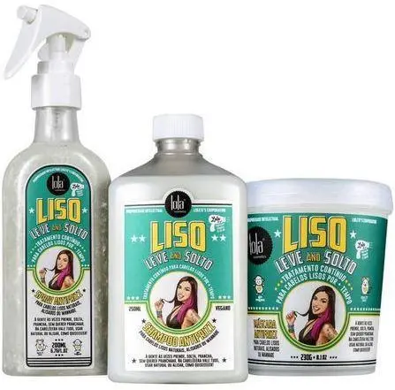 Smooth, Light And Loose Anti Frizz Treatment Kit 3 Products - Lola Cosmetics 1