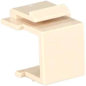 Snap-In Keystone Wallplate Blank Insert Ivory 1
