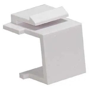 Snap-In Keystone Wallplate Blank Insert White 1
