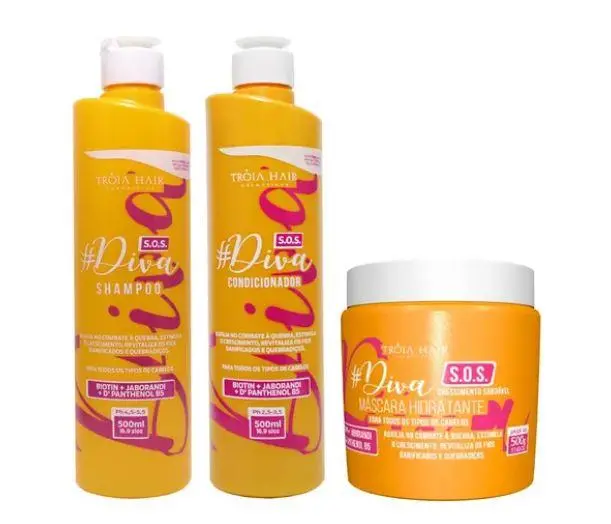 Sos Diva Maintenance Home Care D'panthenol Biotin Jaborandi 3X500 - Troia Hair 1