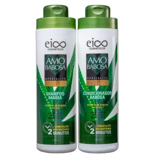 Spécialité Love Babosa Aloe Vera Castor Oil Biotin Nourishing Kit 2X800ml - Eico 1
