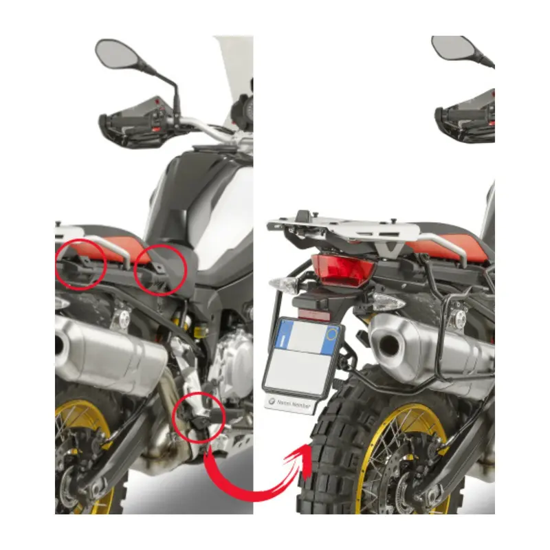 Specific Rapid Release Side Case Holder For Monokey® Or Retro Fit Cases For Bmw F750gs /F850gs/ F850/900 Gsa - Givi 2