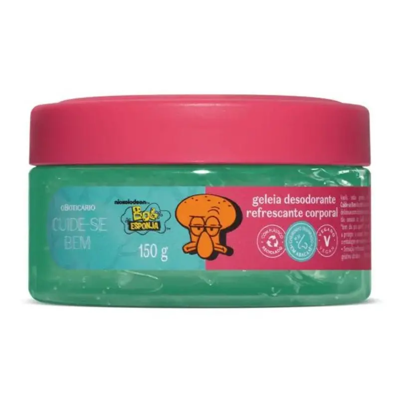 Sponge Bob Squidward Body Refreshing Deodorant Jelly Skin Care 150G O Boticário 1