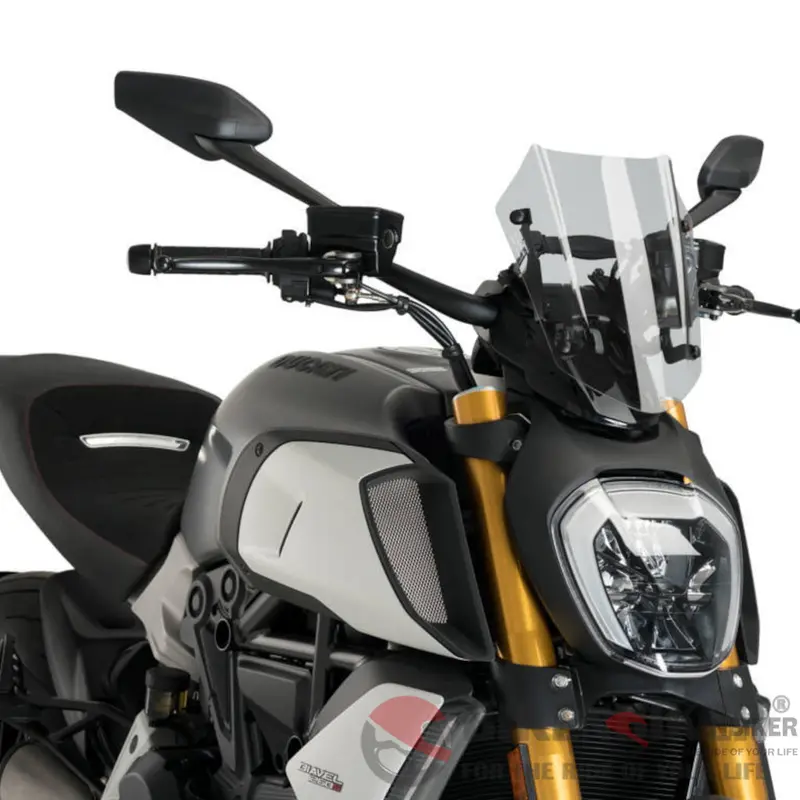 Sports Windshield New Generation Adjustable For Ducati Diavel 1260 2019-Puig 1