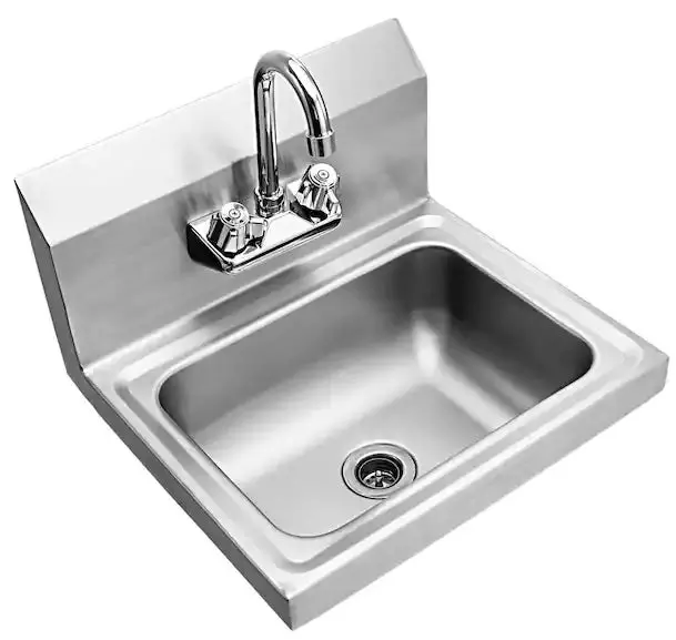 Stainless Steel Hand Sink With Drain Basket Hs-17 1