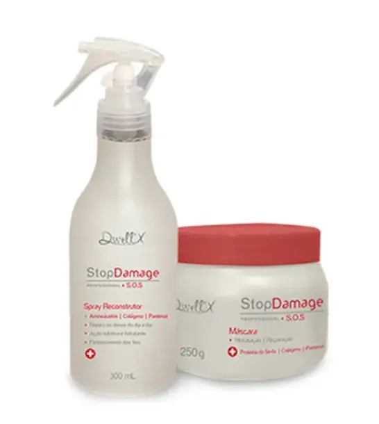 Stop Damage Hair Revitalizing Softness Nourishing Treatment Kit 2 Itens - Dwell'x 1