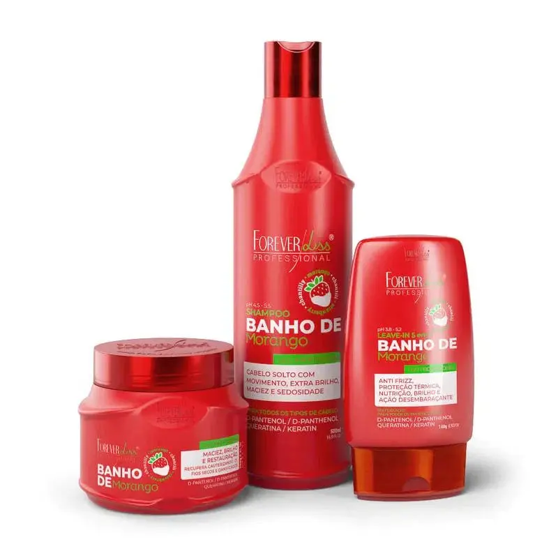 Strawberry Varnish Bath Maintenance Kit 3 Products - Forever Liss 1