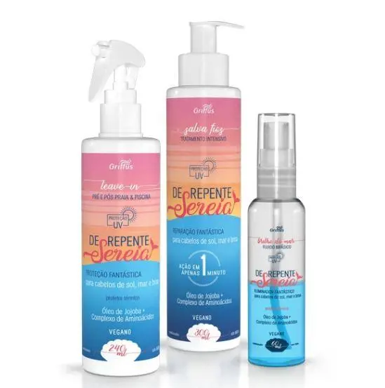 Suddenly Mermaid Intensive Vegan Jojoba Amino Acids Kit 3 Products - Griffus 1