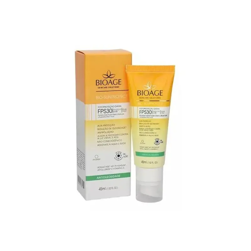 Sunscreen Ultra Matte Anti Oily Skin Fps 30 Colorless Protection 45Ml Bioage 1