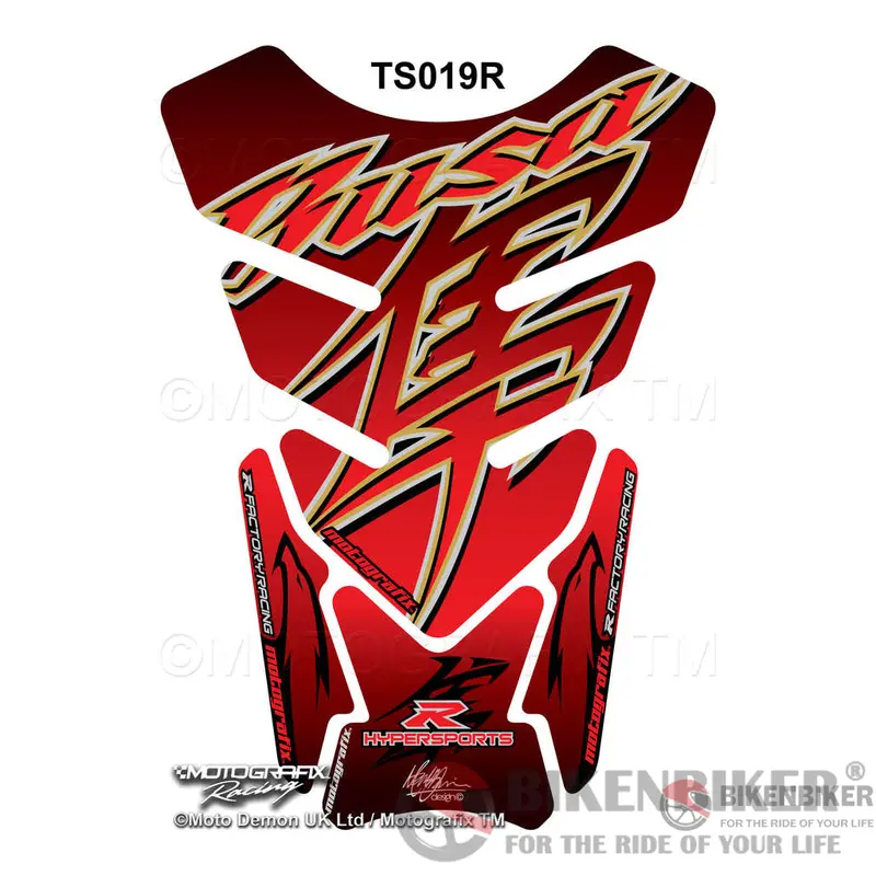 Suzuki Gsx1300r Hayabusa Red Motorcycle Tank Pad Protector Motografix 3D Gel Ts019r-Motografix 1
