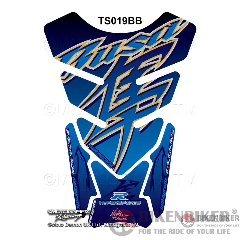 Suzuki Hayabusa Gsx1300r Blue Motorcycle Tank Pad Protector Motografix 3D Gel Ts019bb-Motografix 1