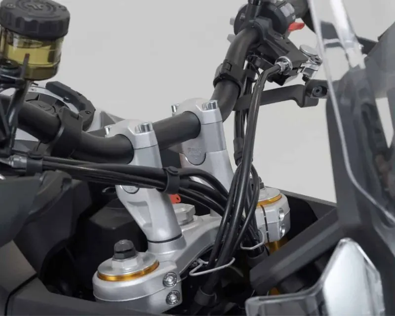 Sw-Motech 30Mm Handlebar Risers For Triumph Tiger 900 Gt / Rally Pro – Silver 1